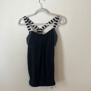 Lululemon Athletica Black/Gray Tank Built In Bra